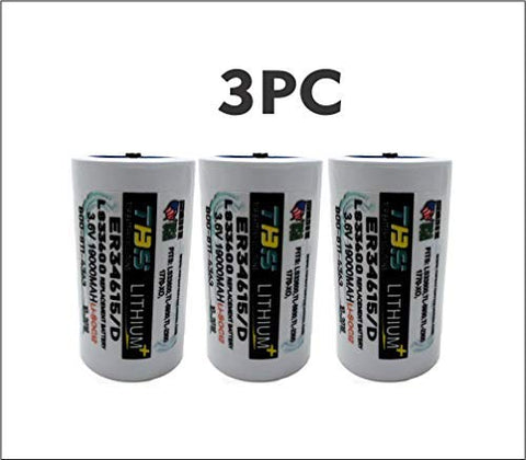 3pc ER34615,SAFT LS33600, D Primary Lithium Replacement Battery 19000 mAh 3.6v