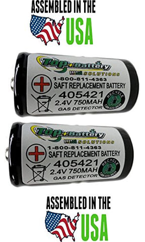 2PC 405421 Replacement Battery for Combustible Gas Detector TIF-8800,TIF Instruments TIF8800A - Top Battery Solutions