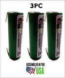 3PC REPLACEMENT BATTERY for Philips RAZOR HQ6695, HQG265, HQC280, HQC281, HQT360