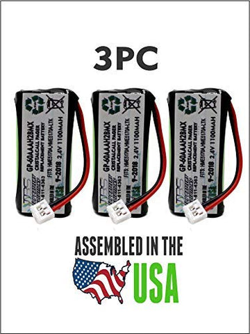 3PC Pager Replacement Battery Crystalcall HME5170A, Crystalcall HME5170A-LTK, Ntn Communications LT2001 - Top Battery Solutions