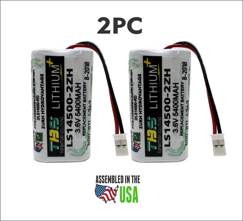 2PC Zurn HydroVantage ZGEN6200EV Battery - LS14500-2ZH / 81681001/2/LS14500-RD REPLACEMENT BATTERY - Top Battery Solutions