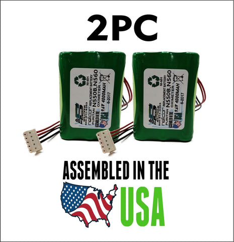 2pc NELLCOR PURITAN BENNETT N-550B PULSE OXIMETER N-560 PULSE OX REPLACEMENT BATTERY - Top Battery Solutions