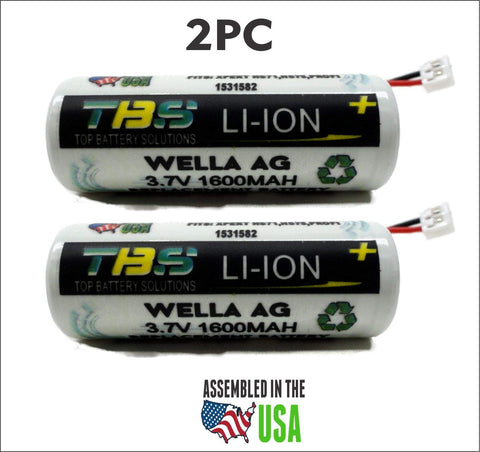 2pc Wella replacement battery 1/UR18500L, Xpert HS71, 1531582, Xpert HS71 Profi, Xpert HS75 - Top Battery Solutions