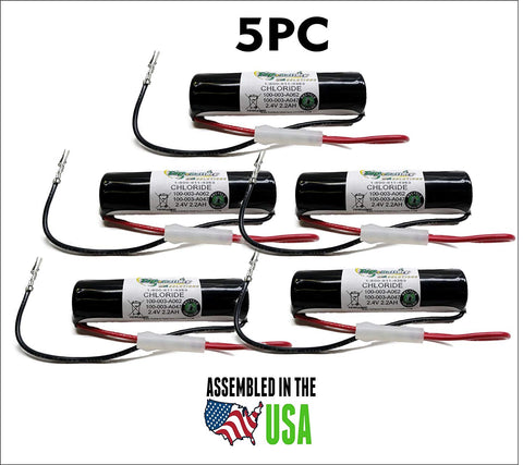 5PC Chloride 100-003-A047 Battery Replacement 2.4v 2.2Ah 100003A047