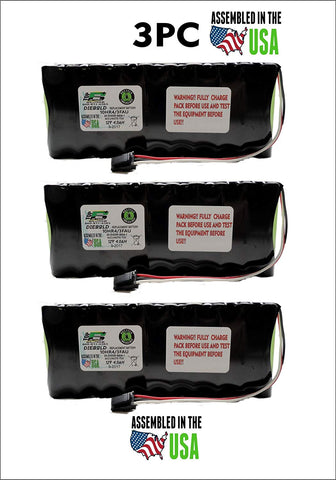 3PC Diebold 10HR-4/3FAU 12V Ni-Mh Replacement Battery Voting Machine - Top Battery Solutions