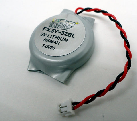 FX3U-32BL Battery (620mAh) for Mitsubishi GOT 1000 Series Display terminals, GT10 Graphic terminals