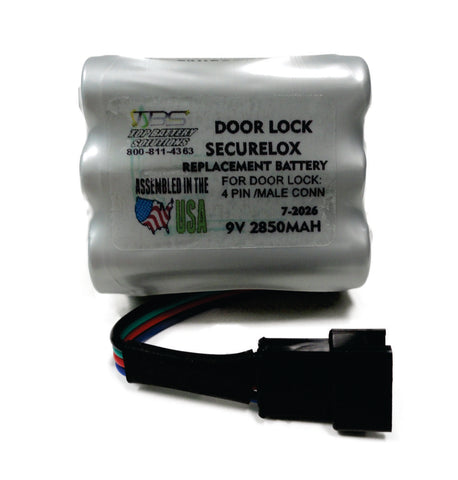 SECURELOX 9V BATTERY /4 PIN CONNECTOR