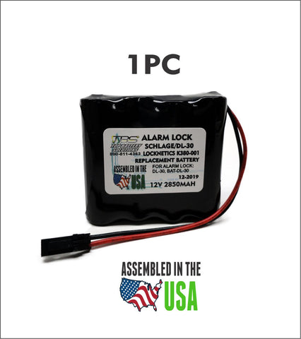 5PC DL-30 12V 2850mAh Battery Pack for Locknetics - K380-001 (Copy)