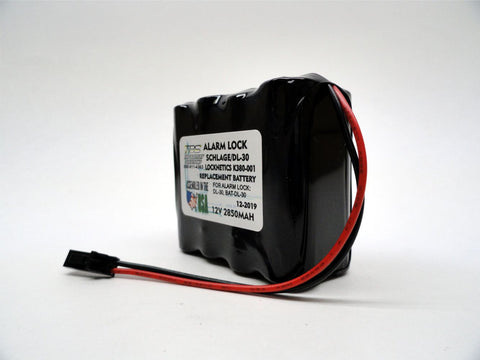 10PC DL-30 12V 2850mAh Battery Pack for Locknetics - K380-001 (Copy) (Copy)