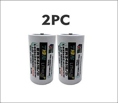 2pc ER34615,SAFT LS33600, D Primary Lithium Replacement Battery 19000 mAh 3.6v