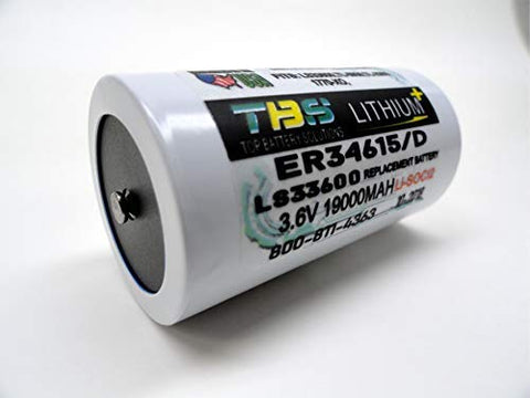 2pc ER34615,SAFT LS33600, D Primary Lithium Replacement Battery 19000 mAh 3.6v - Top Battery Solutions