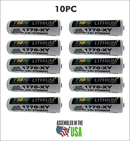 10pc Allen Bradley 1770-XY Battery -PLC-2- Mini PLC-2 - PLC-5 Logic Control REPLACEMENT BATTERY - Top Battery Solutions