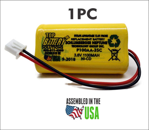 P100AA-3SC / P100AA-3SC-11992-001 3.6 VOLT 1AH UTILITY METER BATTERY FOR SCHLUMBERGER NEPTUNE ADVANTAGE 12.01 PROBE FAULT INDICATOR