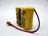 3pc BR-CCF2TH 6V Lithium Replacement Battery for Fanuc oi Mate Model-D, Panasonic Controls, PLC Computer Ge Fanuc A06 Series A98l-0001-0902, BR-CCF2TE CNC (Cutler Hammer), Brown Connector