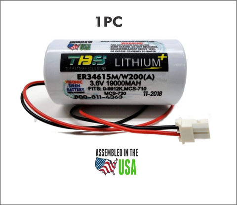 Visonic ER34615M/W200(A) Replacement Battery 0-9912-K