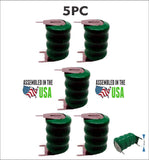 5PC 4/V80H 3 Pin 4.8V 80mAh NiMH Battery VARTA 55608304059 Replacement Battery for GPS Terminal, GPS-Tracker