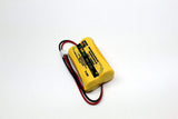 3PC Encore 50-1008, CUSTOM-278 2.4V Replacement Emergency Light Battery