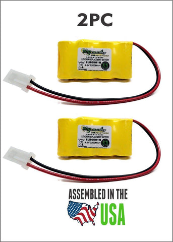 2PC New Replacement Lithonia ELB0501N Battery