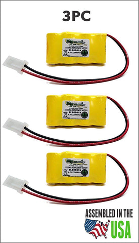 3PC New Replacement Lithonia ELB0501N Battery