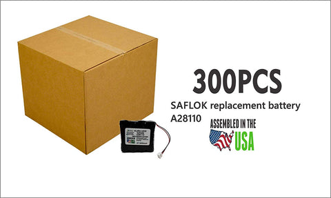 300PCS Replacement SAFLOK A28110 6V Hotel Door Lock Battery Fits 884952, A28110, A28100, DL-12/4, HTL-11/13, Intellis, MT