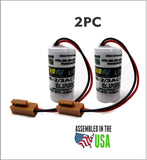 2pc GE FANUC A98L-0031-0006 Replacement Battery BR-2/3AC2P, BR-2/3A CNC - PLC Logic Control