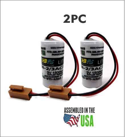 2pc GE FANUC A98L-0031-0006 Replacement Battery BR-2/3AC2P, BR-2/3A CNC - PLC Logic Control