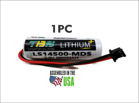 Mitsubishi LS14500-MDS 3.6 Volt Lithium PLC Replacement Battery ER6V-C119B, MR-J3BAT - Top Battery Solutions
