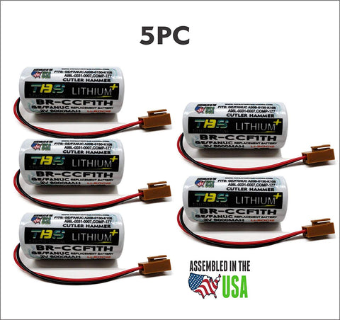 5PC BR-CCF1TH Cutler Hammer CR23500SE-CJ5 PLC Replacement Battery