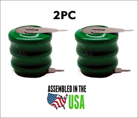 2PC VARTA REPLACEMENT BATTERY 55608303012 - 3/V80H BATTERY - 3.6V 80MAH NI-MH - 2 PIN