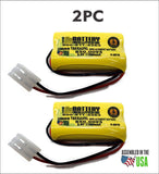 2pc T&B, KAUFEL 850.0095 Emergency Light Battery 2.4V 1.1Ah