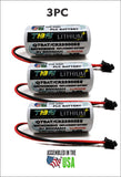 3PC Mitsubishi Q7BAT, CR23500SE 3V 5000mAh PLC Replacement Battery