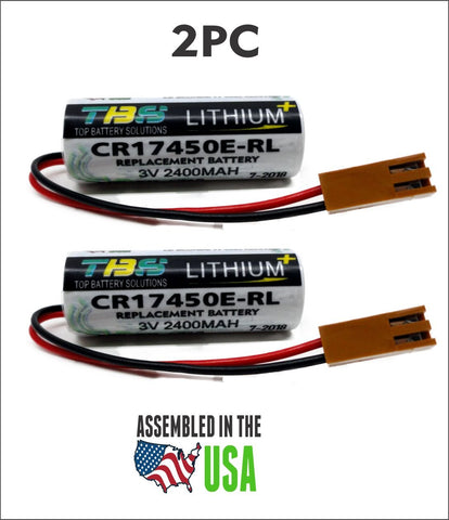 2PC GE Fanuc CR17450E-RL, A02B-0200-K102,PLC REPLACEMENT Battery 3.0V Lithium PLC