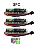 3pc Mitsubishi LS14500-MDS 3.6 Volt Lithium PLC Replacement Battery ER6V-C119B, MR-J3BAT
