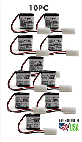 10pc Saflok 20280,Classic Snout,DL-9 Electronic Door Replacement Lock Battery