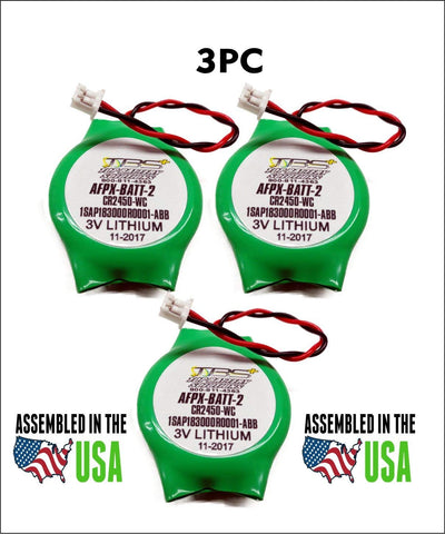 3PC Panasonic AFPX-BATT-2 PLC REPLACEMENT Battery - CR2450-WC, 1SAP180300R0001-ABB