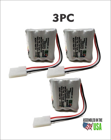 3pc Kaba Ilco Unican 502238, DL-16 Replacement Battery for Electronic Door Lock