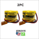 2PC BR-2/3AGCT4A 6V PLC REPLACEMENT battery For Panasonic FANUC A98L-0031-0025