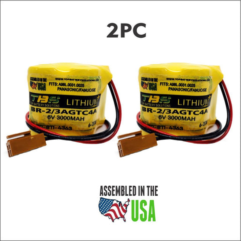 2PC BR-2/3AGCT4A 6V PLC REPLACEMENT battery For Panasonic FANUC A98L-0031-0025