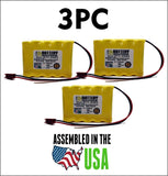 3PC 850.0035-850.0035 Emergi-Lite/Kaufel Replacement Battery