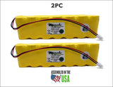 2pc Hubbell - Dual-Lite 93011385 Replacement Battery