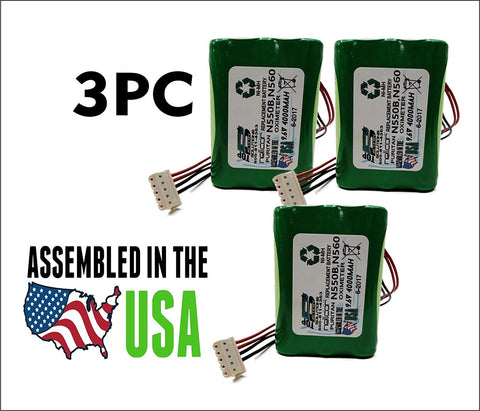 3pc NELLCOR PURITAN BENNETT N-550B PULSE OXIMETER N-560 PULSE OX REPLACEMENT BATTERY