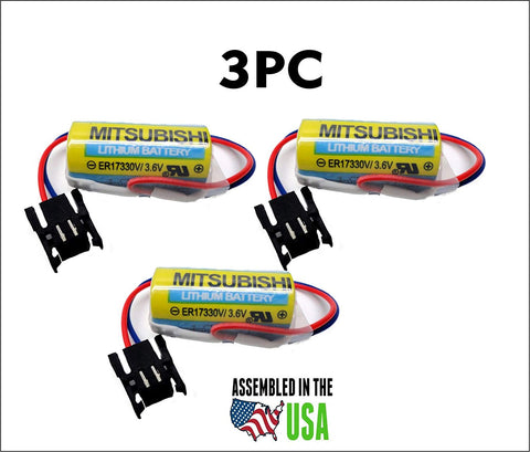 3PC Mitsubishi ER17330V/3.6V,A6BAT-MRBAT Battery 3.6V Lithium PLC