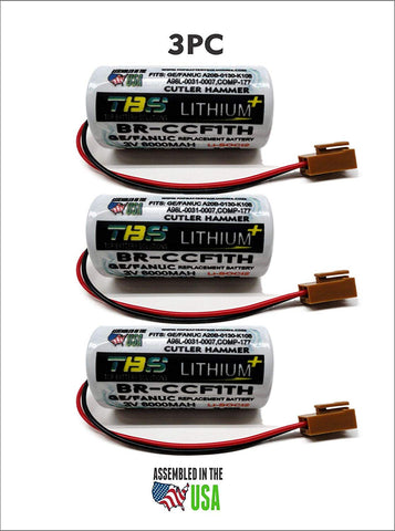 3PC BR-CCF1TH Cutler Hammer CR23500SE-CJ5 PLC Replacement Battery
