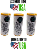 3PC Lithonia ELB1210N, ELB1201N REPLACEMENT Battery