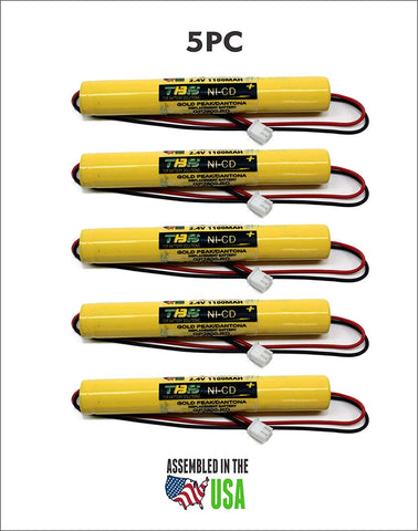 5pc Gold Peak/DANTONA GP2800-RD Replacement Battery