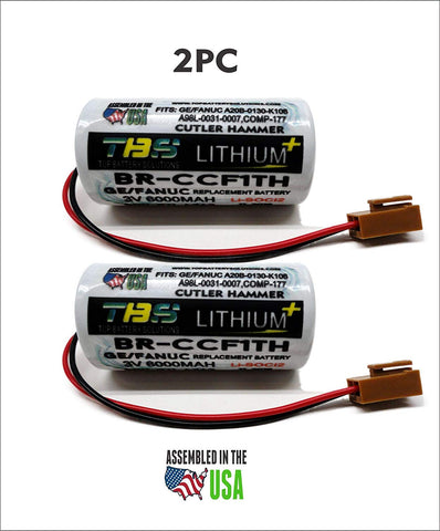 2PC BR-CCF1TH Cutler Hammer CR23500SE-CJ5 PLC Replacement Battery