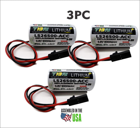 3PC Replacement Battery for Schneider Electric Accutech AP10 DP20 GP10,LS26500-ACC