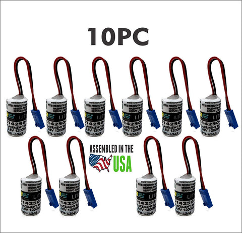 10pc LS14250-RR, 3.6 Volt, 1200 mAh, Rexroth PLC Replacement Battery