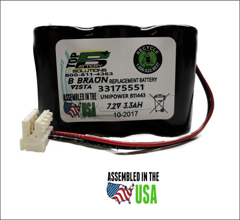33175551,34502556,B11443 for B.Braun Vista Basic replacement battery