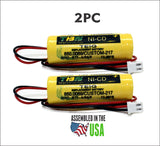2PC TEIG 850.0069 Replacement Battery (CUSTOM-217) 1.2V 1500 Mah Nicad